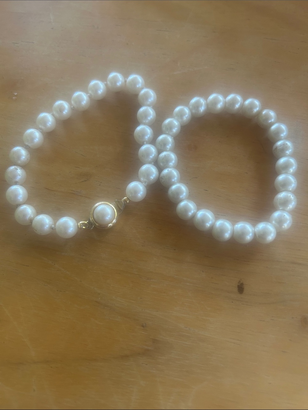Classic White Pearl Bracelet Set - Elegant Ladies Jewelry